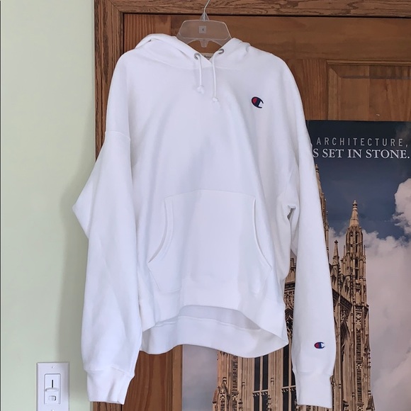 Champion Tops - Champion Reverse-Weave white hoodie